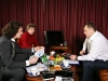 (left to right) Moritz Gathmann, Wladimir Pyljow and Andrey Burlakow, Russian investor and the owner of 